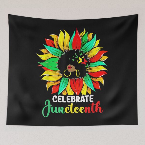 Item preview, Celebrate juneteenth 1865 sunflower african black women designed and sold by Evrard122344.