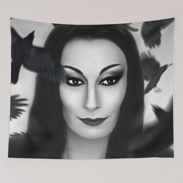 Item preview, Morticia with Ravens designed and sold by orionlodubyal.