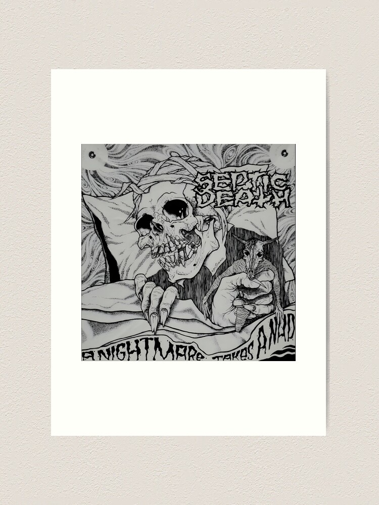 Pushead Septic Death A Nightmare Takes A Nap Skeleton