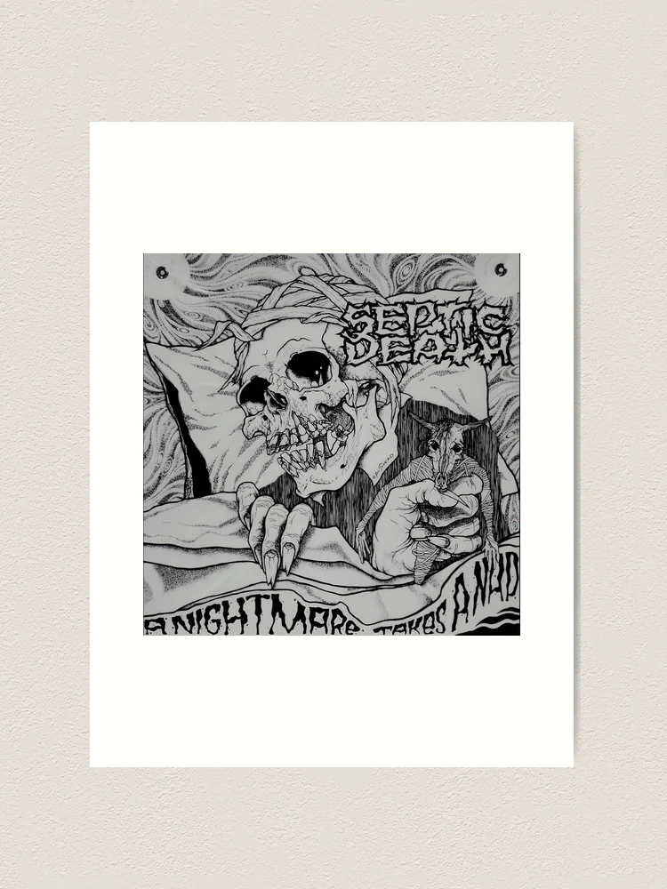 Pushead 、Septic Death関連のオリジナル。 Pushead Septic Death A Nightmare Takes A Nap Skeleton
