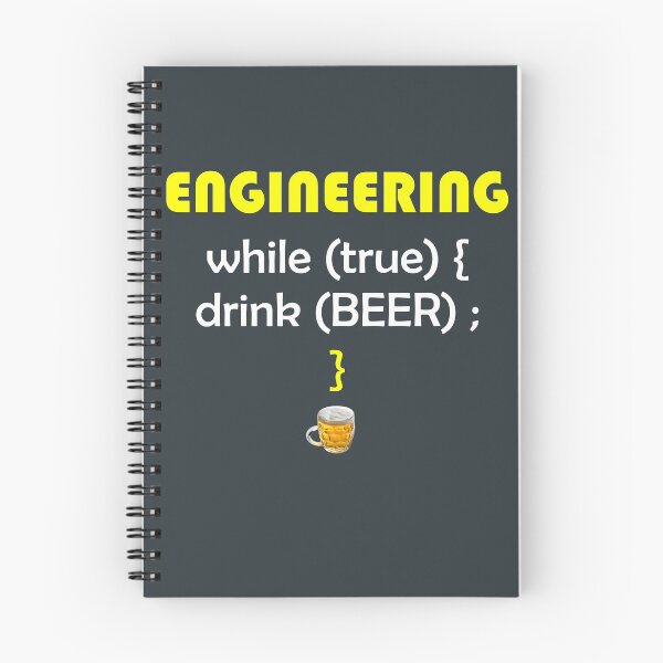 Item preview, Engineering While True Drink Beer Funny Design designed and sold by Articulate.