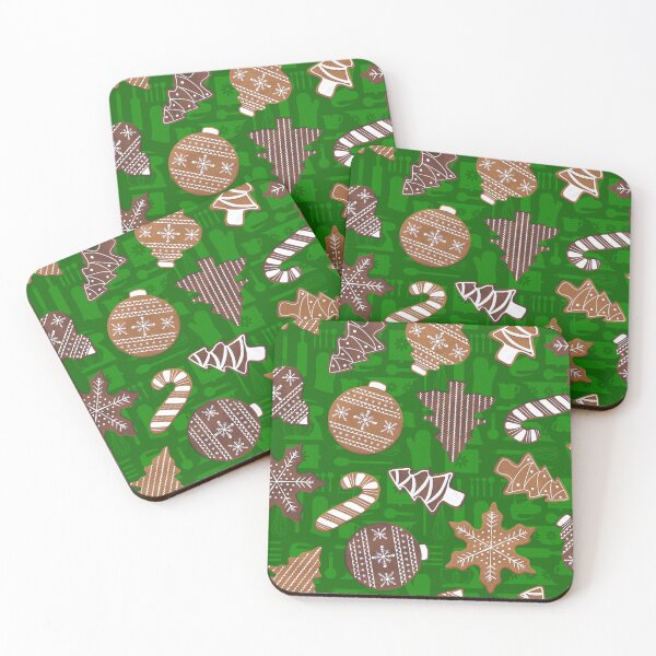 Item preview, Green Christmas Cookies designed and sold by WickedRefined - Nicole Demereckis.