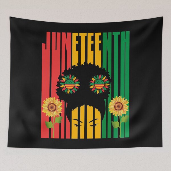 Item preview, Juneteenth Sunflower with afro Puffs sunflower in watercolor designed and sold by Evrard122344.
