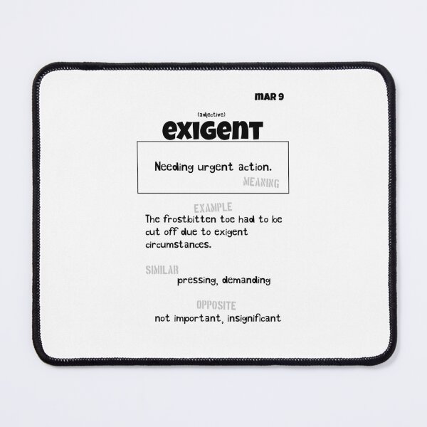 Item preview, March 9 Exigent designed and sold by Square Root of Squid.