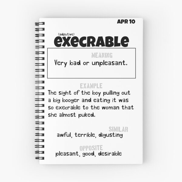 Item preview, April 10 Execrable designed and sold by Square Root of Squid.