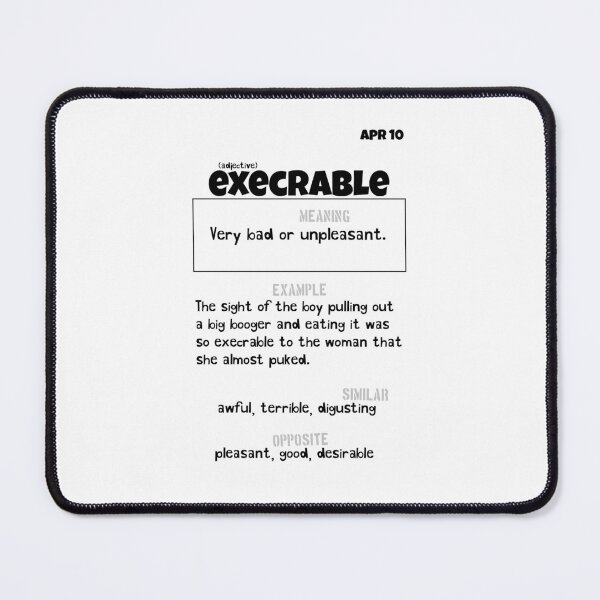 Item preview, April 10 Execrable designed and sold by Square Root of Squid.