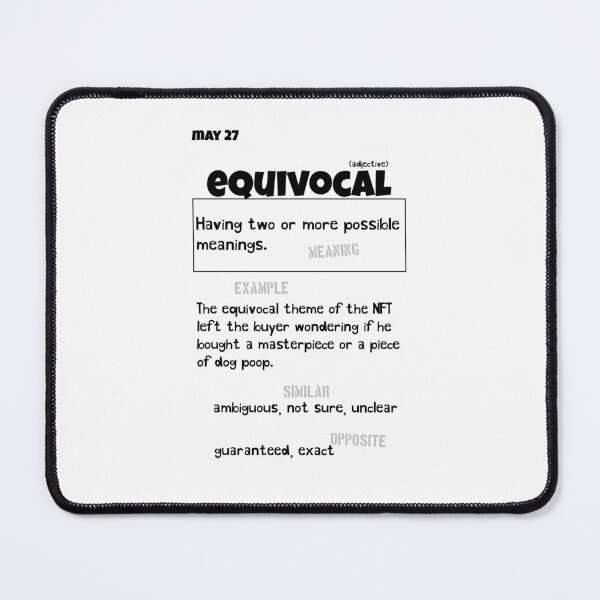 Item preview, May 27 Equivocal designed and sold by Square Root of Squid.