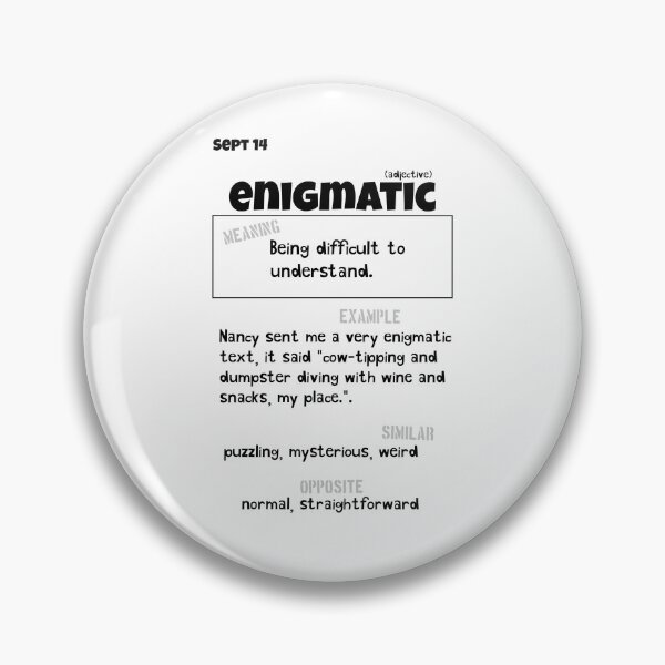 Item preview, September 14 Enigmatic designed and sold by Square Root of Squid.