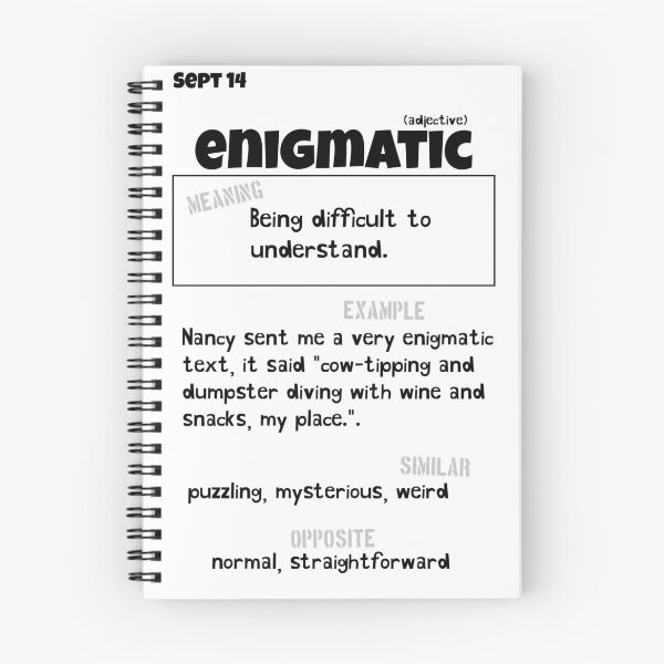 Item preview, September 14 Enigmatic designed and sold by Square Root of Squid.