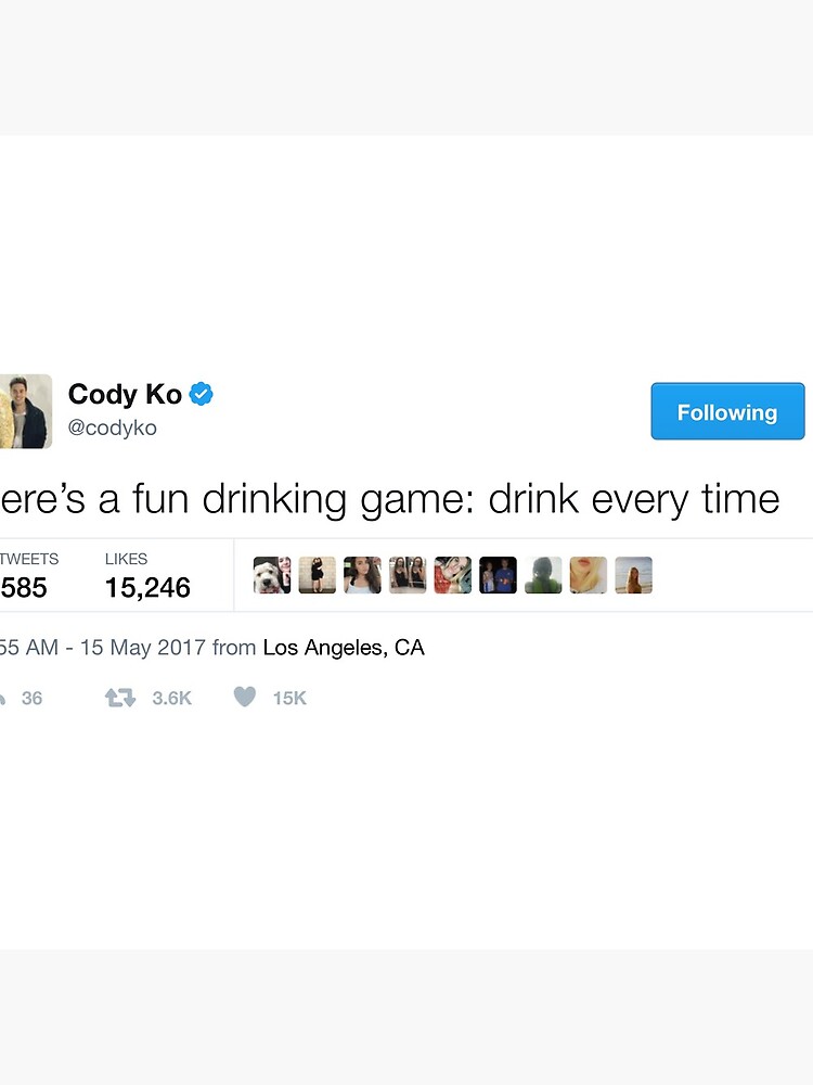 Fun Drinking Game Tweet Shirt Pillow