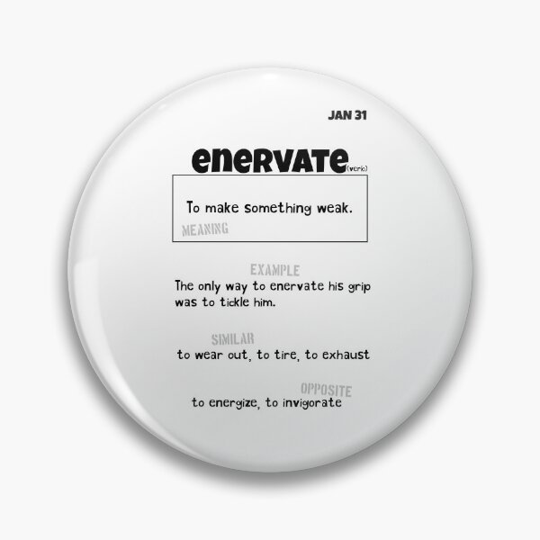 Item preview, January 31 Enervate designed and sold by Square Root of Squid.