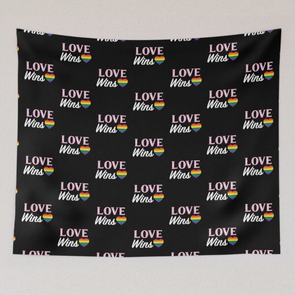 Item preview, 'Love Wins' (Black) designed and sold by The Button Gal.