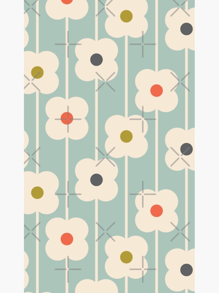 "orla kiely blue spot floral, flowers pattern, orla kiely design" Poster for Sale by missonii
