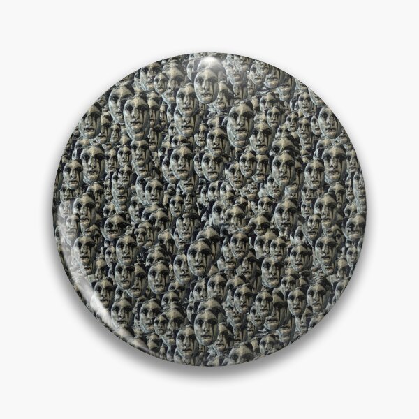 Item preview, Creepy Head Motif Pattern designed and sold by DFLC Prints.
