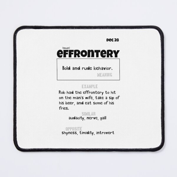 Item preview, December 28 Effrontery designed and sold by Square Root of Squid.