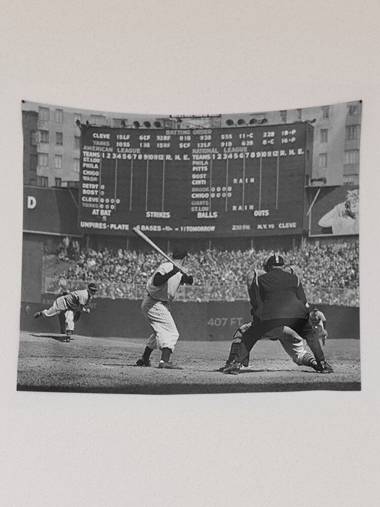 Fenway Park Green Monster and Scoreboard Tapestry