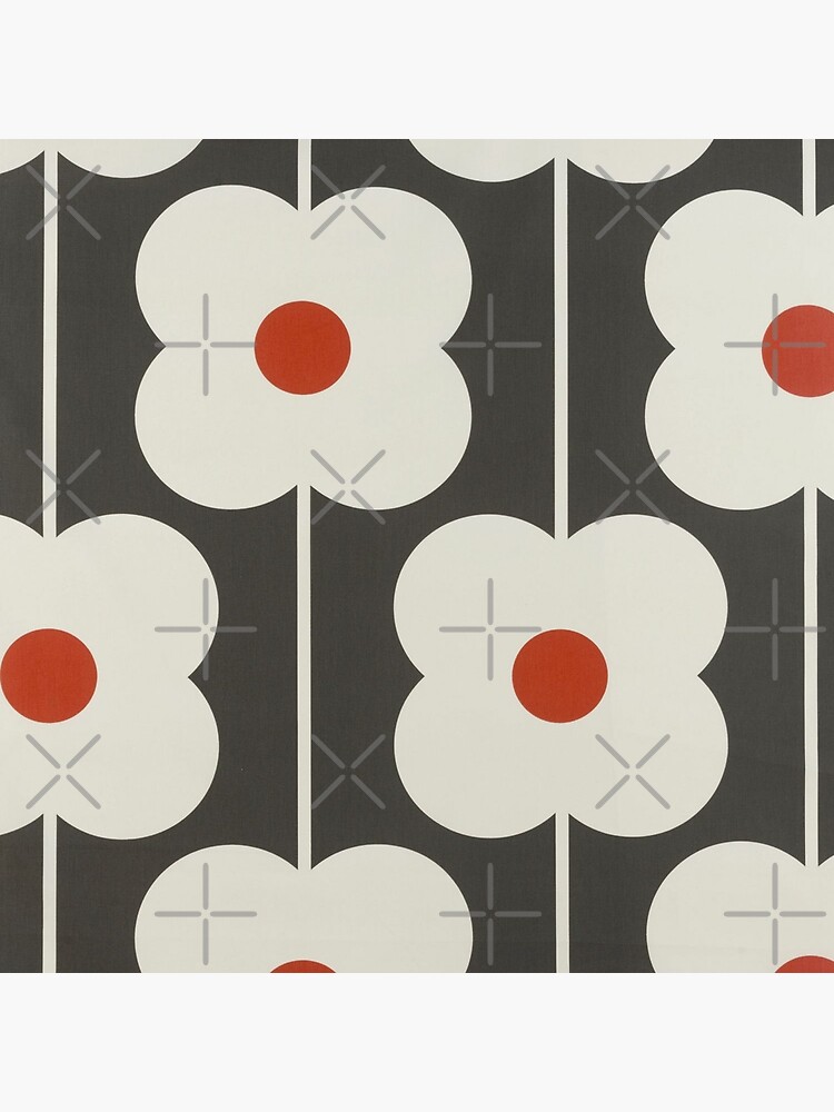 "orla kiely black floral design, kiely pattern, orla kiely" Poster for