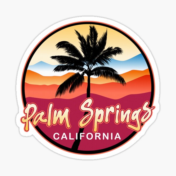 Palms Springs California Palm Tree Sticker