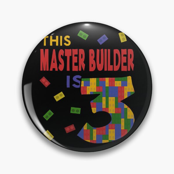 Item preview, Cute Master Builder 3 Years Old Block Building Boys Kids design designed and sold by Merchking1.