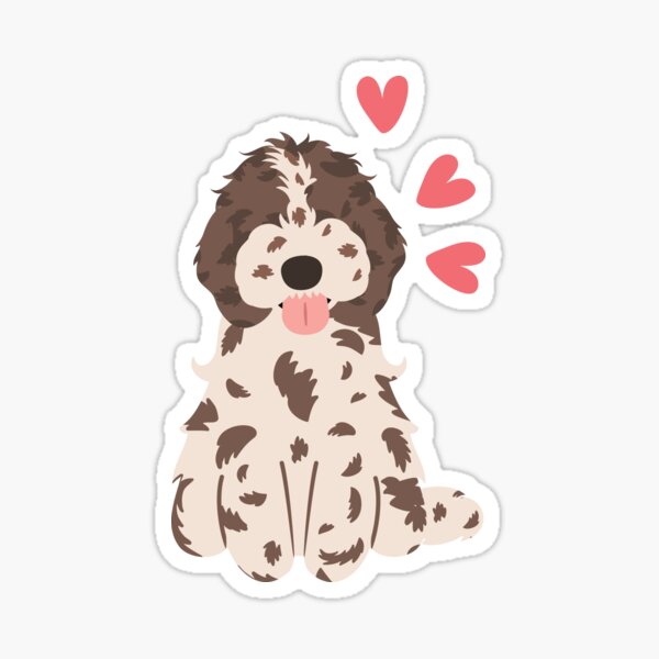 Item preview, Love Chocolate Merle Cockapoo Cavapoo Cavoodle designed and sold by Lulupainting.