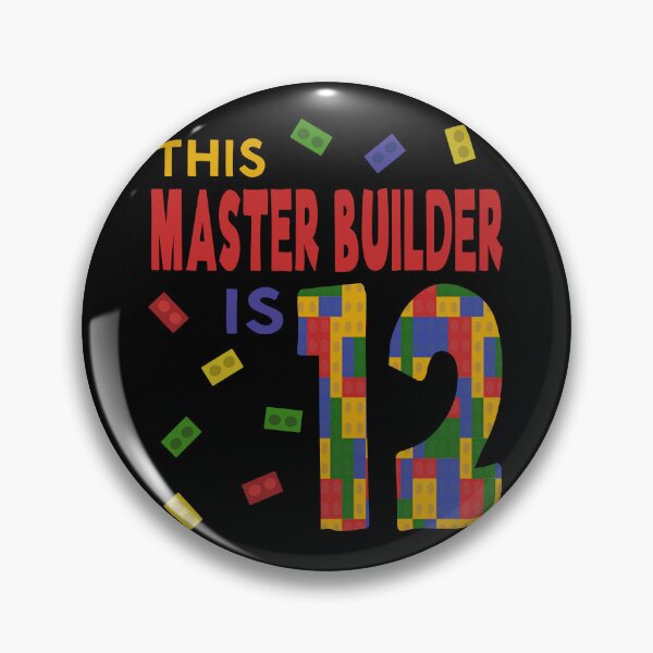 Item preview, Cute Master Builder 12 Years Old Block Building Boys Kids design designed and sold by Merchking1.