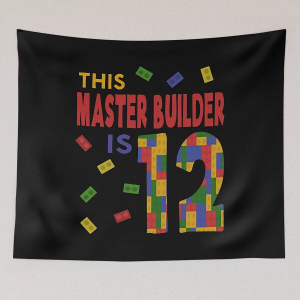 Item preview, Cute Master Builder 12 Years Old Block Building Boys Kids design designed and sold by Merchking1.