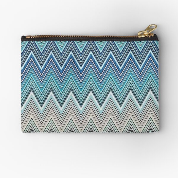 missoni blue abstract home decor, missoni decore, missoni design Zipper Pouch