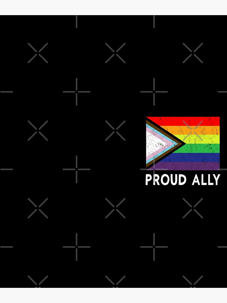 Proud Ally Pride Month Lgbtq Black Pride Flag Print Poster For Sale