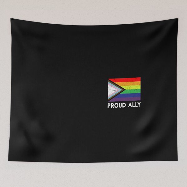 Item preview, Proud Ally | Pride Month LGBTQ Black Pride Flag print designed and sold by Merchking1.