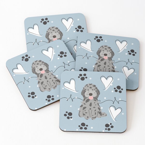Item preview, Love Blue Merle Cockapoo Cavapoo Cavoodle designed and sold by Lulupainting.