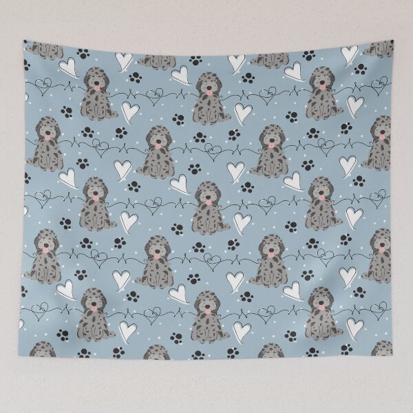 Item preview, Love Blue Merle Cockapoo Cavapoo Cavoodle designed and sold by Lulupainting.