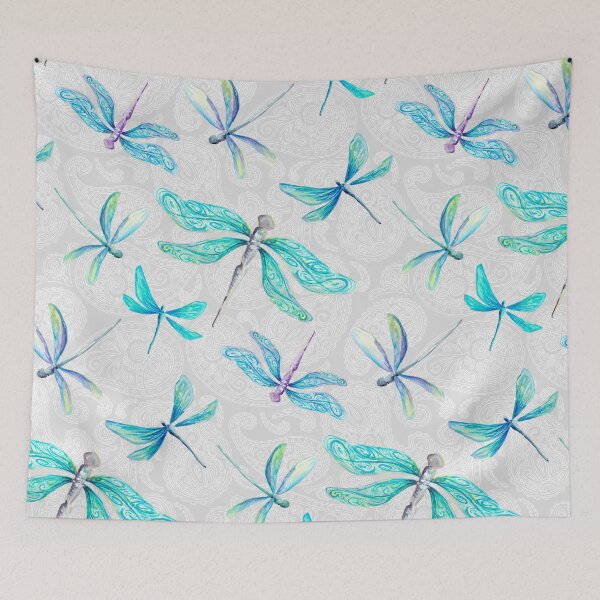 Item preview, Dragonflies on Paisley designed and sold by Gingerlique.