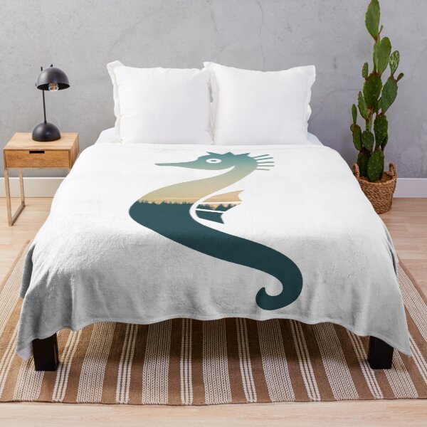 Item preview, Forest Trees Under Calm Sky Seahorse | Cute Seahorse designed and sold by BopleDesigns.