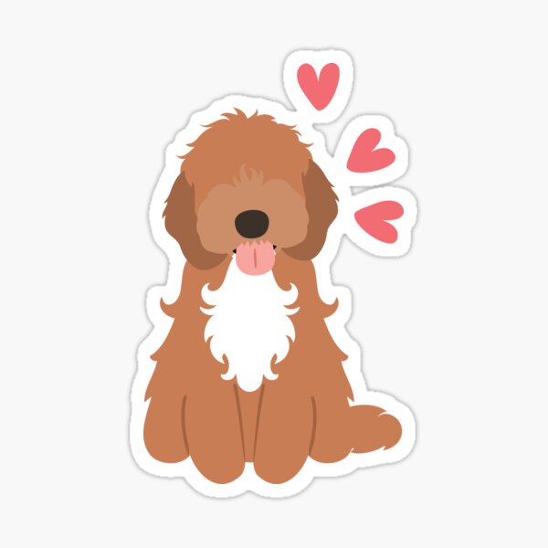 Item preview, Red Tuxedo Cockapoo Cavapoo Cavoodle designed and sold by Lulupainting.