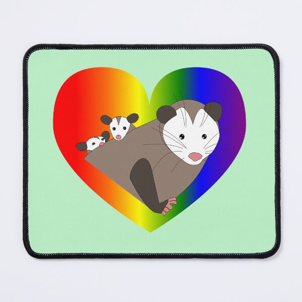 Item preview, Opossums = Love (rainbow heart) designed and sold by dysperdis.