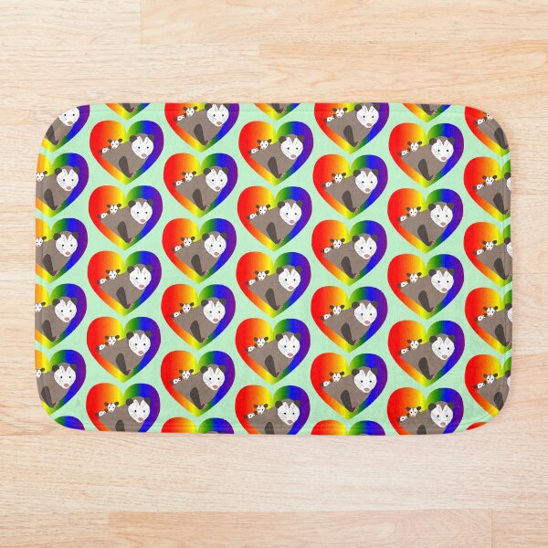 Item preview, Opossums = Love (rainbow heart) designed and sold by dysperdis.