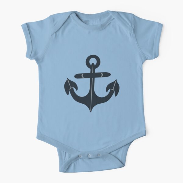 Nautical anchor pattern Short Sleeve Baby One-Piece