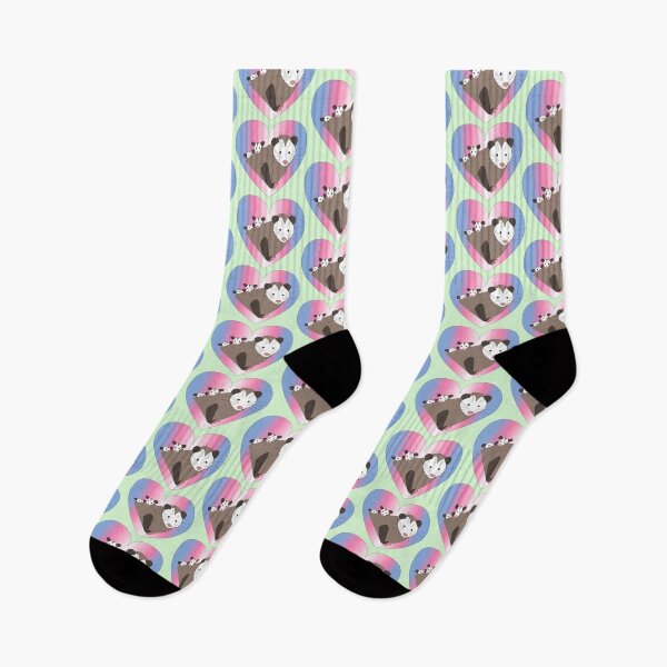 Item preview, Opossums = Love (trans flag heart) designed and sold by dysperdis.