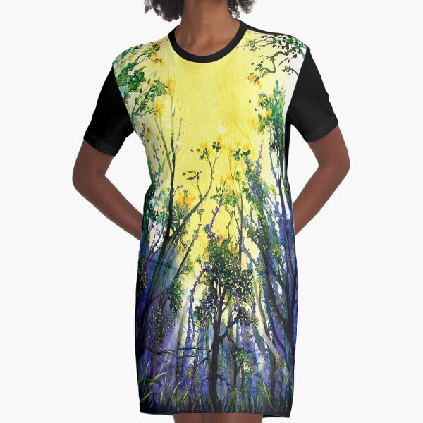 Forest Light Graphic T-Shirt Dress
