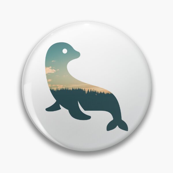 Item preview, Forest Trees Under Calm Sky Seal | Cute Seal  designed and sold by BopleDesigns.