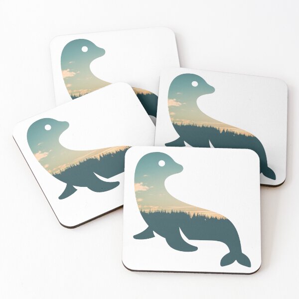 Item preview, Forest Trees Under Calm Sky Seal | Cute Seal  designed and sold by BopleDesigns.
