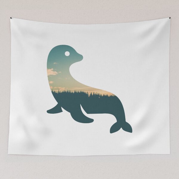 Item preview, Forest Trees Under Calm Sky Seal | Cute Seal  designed and sold by BopleDesigns.