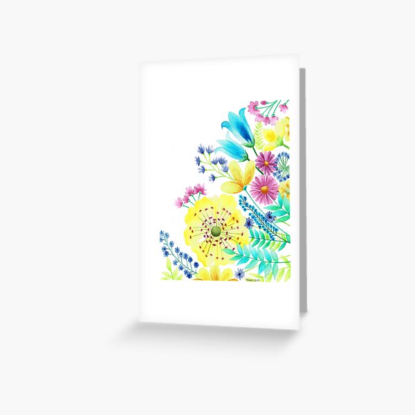 Summer Flowers Greeting Card
