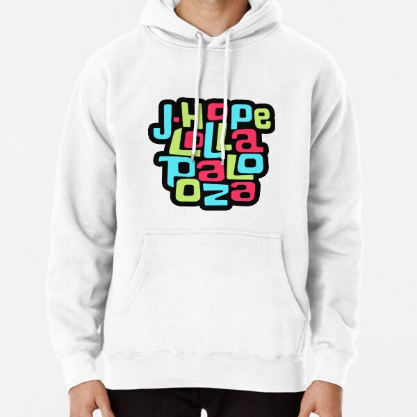 BTS j-hope Lollapalooza 2022 White Hoodie Zip Up Jacket Exclusive M Medium online