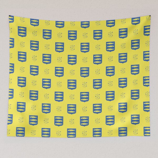 Item preview, Ångermanland Fat Salmons, Yellow and Blue Pattern (Sweden/ Svenska landskap) designed and sold by Landskapsbutiken .com.