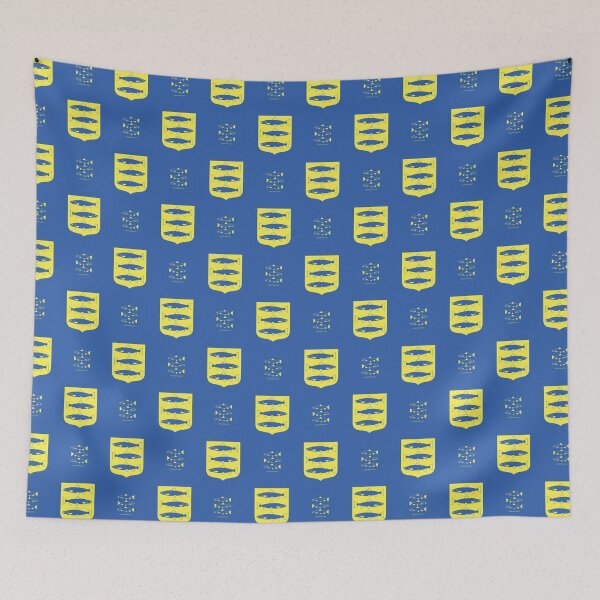 Item preview, Ångermanland Fat Salmons, Blue and Yellow Pattern (Sweden/ Svenska landskap) designed and sold by Landskapsbutiken .com.