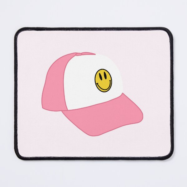 Item preview, pink preppy smiley hat designed and sold by ViviTV.