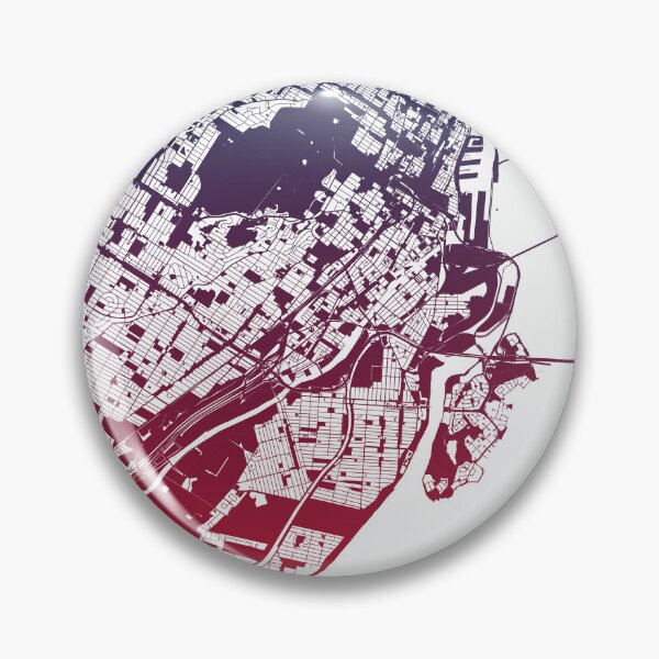 Item preview, Montreal Map Art Pink Blue Canada designed and sold by EpicMaps.
