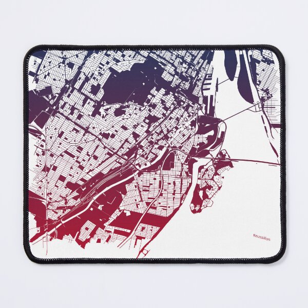 Item preview, Montreal Map Art Pink Blue Canada designed and sold by EpicMaps.