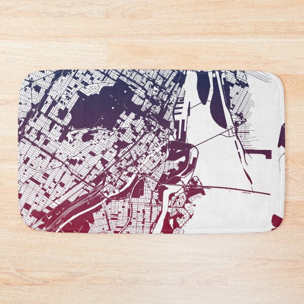 Item preview, Montreal Map Art Pink Blue Canada designed and sold by EpicMaps.